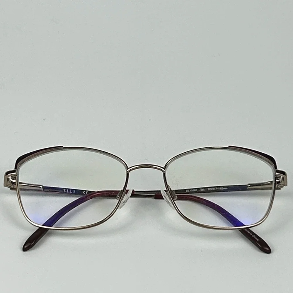 Elle EL13501 Women's Eyeglasses Frame Gold Tone Metal Full Rim 53-17-140 mm